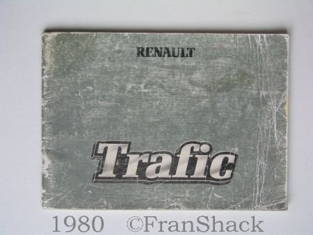 [1980] Renault Traffic Instructieboekje, Renault - 1