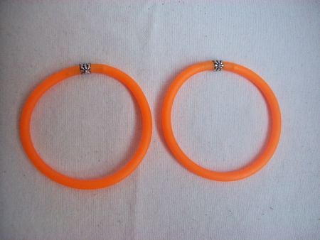 rubber armbanden op maat oranje en nachtblauw ATELIER KRAAL - 1
