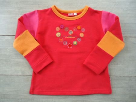 Nieuwe fleurige Meisjes sweater maat 104 - 1