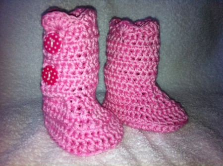 Roze baby uggs - 1