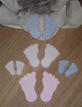 zeep zeepjes/zeep of geursteen baby voetjes - 1