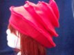 hippe hoed rood torentje red hat pet baret in grijs en paars - 1 - Thumbnail