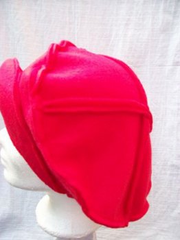 hippe hoed rood torentje red hat pet baret in grijs en paars - 7