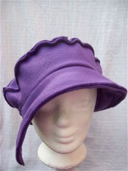 hippe hoed paars etage hoedje one size red hat / pet baret - 7