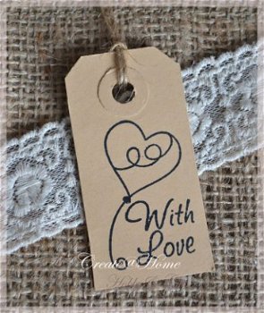 Labels With love hartje. Per 10 - 1