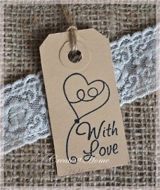 Labels With love hartje. Per 10