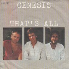 VINYLSINGLE * GENESIS * THAT'S ALL * GERMANY  7"