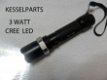 Zaklamp 3 watt CREE led zoomfunctie 2e accu incl. laders - 1 - Thumbnail