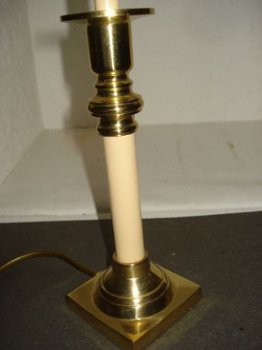 klassiek oud rose tafellampje , kandelaar en wandlampje van - 1