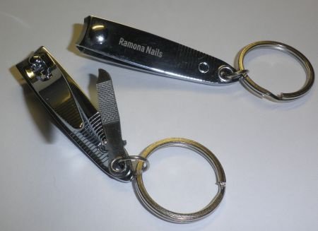 10 x Nagel knipper Nailclipper met vijl metaal sleutelhanger - 1