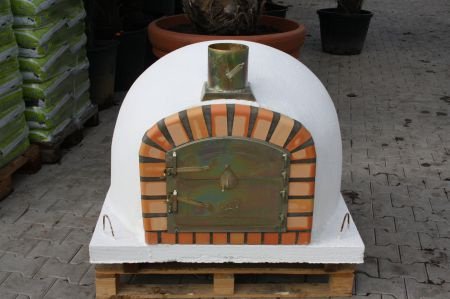 Pizza-oven/LIVORNO90 cm met hoge deur/rookafvoer voorzijde - 3