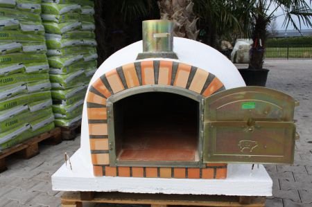 Pizza-oven/LIVORNO90 cm met hoge deur/rookafvoer voorzijde - 4