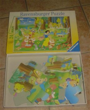 Sneeuwwitje en de 7 dwergen puzzle(grote puzzel stukken) - 1