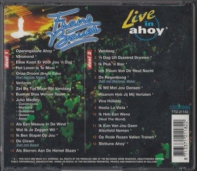 2CD Frans Bauer Live in Ahoy 1998 - 3