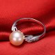 Lucky zilveren parel ring maat 7- 9mm Natural Pearl Ring - 1 - Thumbnail