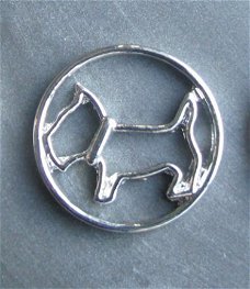 Window plate voor Memory glass locket, hond /Schotse terrier