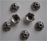 tibetaans zilver:bead caps 30 : 7x7 mm:10 voor 0,75 - 1 - Thumbnail