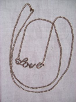 hippe LOVE ketting zilver ibiza boho lief valentijn kado - 2