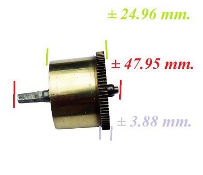 Veer trommel = Franse pendule = zonder veer =22621 - 2