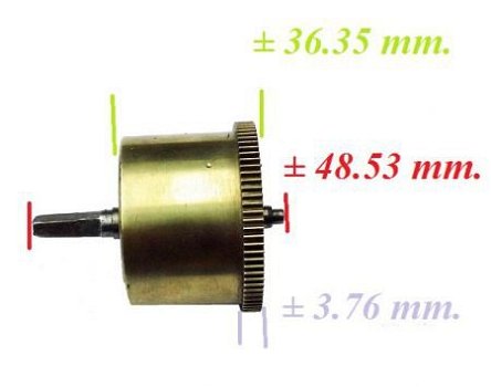 Veer trommel = Franse pendule = zonder veer =22620 - 2