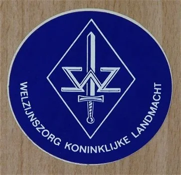 Sticker, Welzijnszorg, Koninklijke Landmacht, jaren'80.(Nr.2) - 0