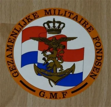 Sticker, Gezamenlijke Militaire Fondsen, Krijgsmacht, jaren'80.(Nr.3) - 0