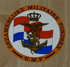 Sticker, Gezamenlijke Militaire Fondsen, Krijgsmacht, jaren'80.(Nr.3)