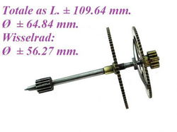 === Aandrijfas / wisselrad comtoise = oud === 22646