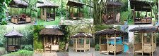 Bamboe patio tuinhuis gazebo small - 1 - Thumbnail