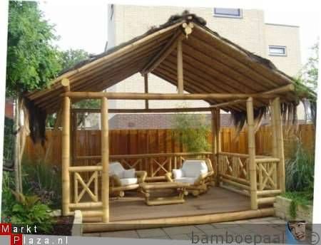 Bamboe patio tuinhuis gazebo - 1