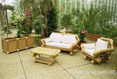 Bamboo meubles de jardin salon Plantation. - 1