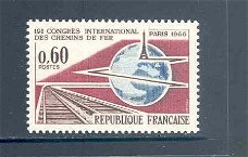 Frankrijk 1966 Congres Chemin de Fer / Treinen postfris