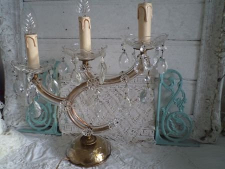 Prachtige 3-armige staande Marie Therese lamp - nr. 1