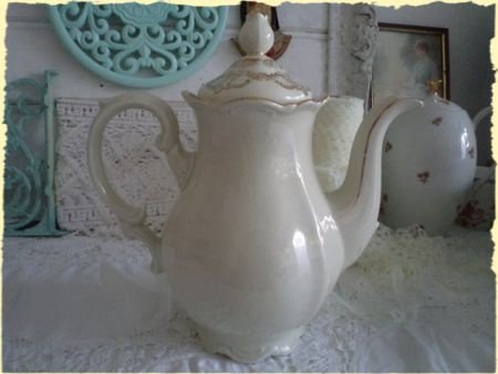 Barok koffiepot creme met goud Bavaria - nr. 1