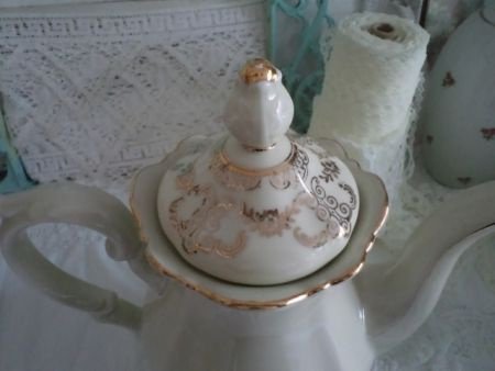 Barok koffiepot creme met goud Bavaria - Afbeelding 2