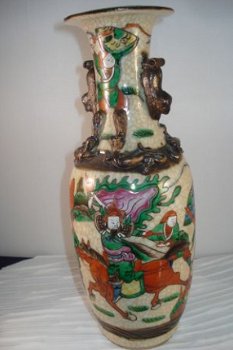 Chinese Craquele porceleinen vaas circa 1870,hoogte 25,5 cm - 1