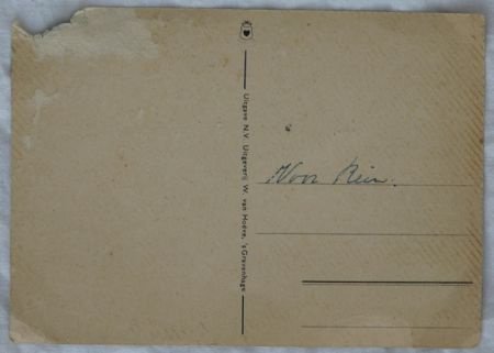 Postkaart, Kanonneerboot Hr. Ms. Art. Opleidingsschip v. Kinsbergen, jaren'40. - 3