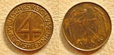 Duitsland  4 pfennig 1932 A
