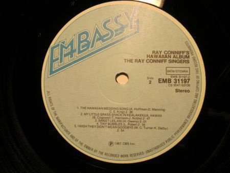 LP Ray Connif singers,Hawaiian album,EMB 31197,1967,nl pers. - 1