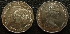 Australie, 50 cent Charles & Diana 1981