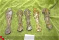 5 stuks oude bronzen ornamenten no 8 ca 1920. - 1 - Thumbnail