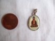 boeddha hanger amulet medaille tibet zilver met ophangoogje - 1 - Thumbnail