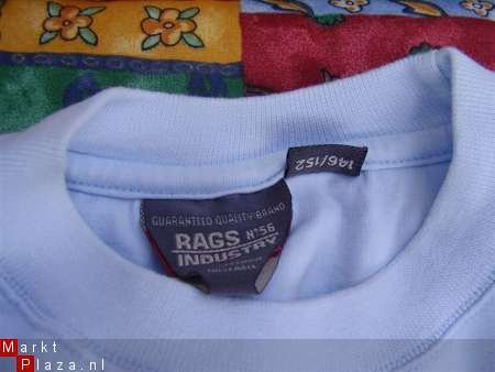 Rags T-shirt jongens mt M (146-152) lichtblauw met print - 1