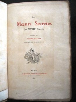 Octave Uzanne 1883 Les Moeurs Secrètes du XVIIIe Siècle - 5