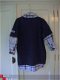 Prenatal donkerblauw polotruitje met ruitblouse maat 104 - 3 - Thumbnail