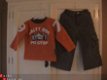 Salty Dog zwart grijze broek en oranje trui met race auto 92 - 3 - Thumbnail