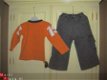 Salty Dog zwart grijze broek en oranje trui met race auto 92 - 4 - Thumbnail