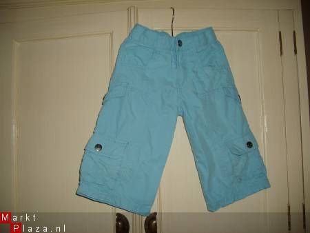 Pointer lichtblauwe aqua knie broek verstelbare taille 92 - 1