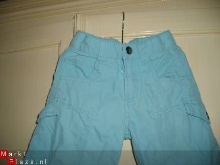 Pointer lichtblauwe aqua knie broek verstelbare taille 92 - 1