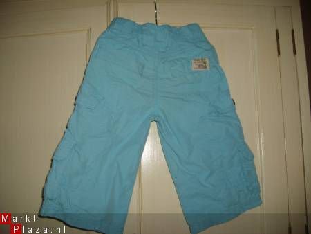 Pointer lichtblauwe aqua knie broek verstelbare taille 92 - 1